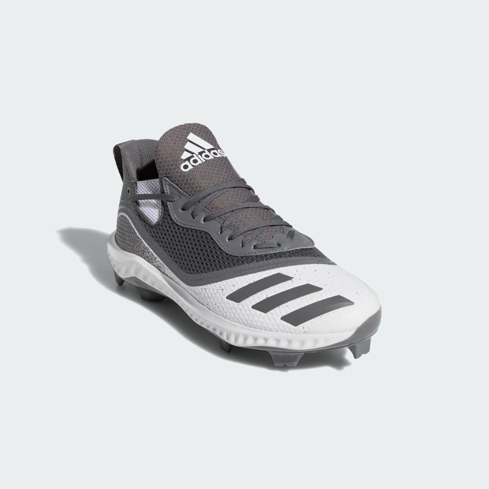 GREAT PRICE! Adidas icon V bounce BASEBALL Cleats - Gray & white- NIB